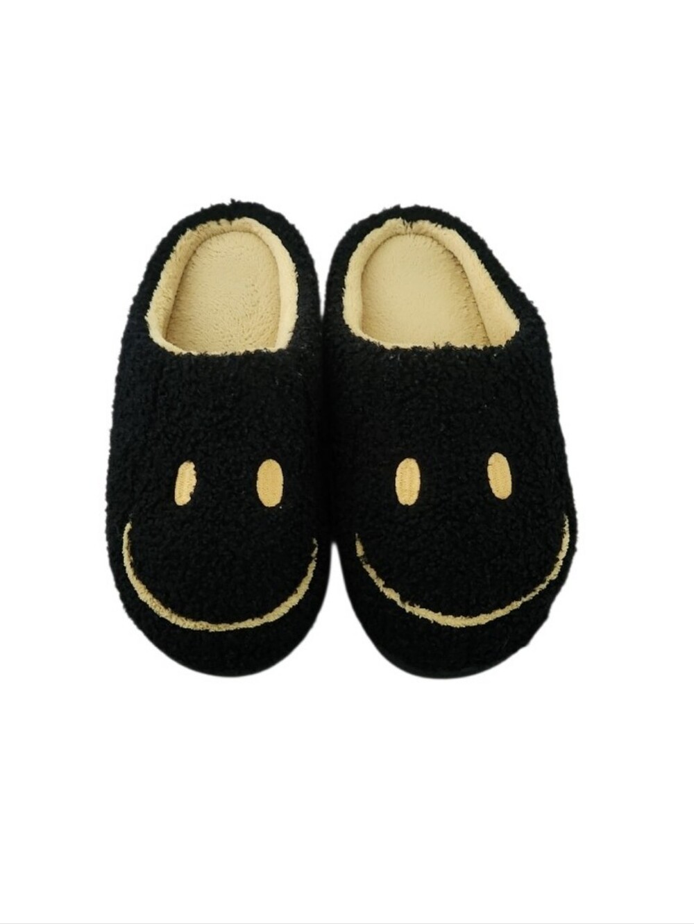 Black Smiley Slippers Sz Nwt Large 9/10